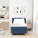 vidaXL Rugós Ágy Matraccal Krém 90x200 cm Szövet Kék 80 x 200 cm