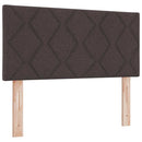 vidaXL Rugós Ágy Matraccal Krém 90x200 cm Szövet matracmal sötétbarna