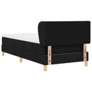 vidaXL Boxrugós ágy matracmal fejtámlával Fekete 100 x 200 cm szövet