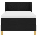 vidaXL Boxrugós ágy matracmal fejtámlával Fekete 100 x 200 cm szövet