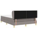 vidaXL Boxrugós ágy fejtámlával Tópszínű 140 x 190 cm szövet