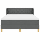 vidaXL Rugós Ágy Matraccal Krém 90x200 cm Szövet matracmal Sötétszürke