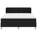 vidaXL Rugós Ágy Matraccal Krém 90x200 cm Szövet Fekete 140 x 200 cm