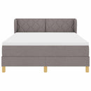 vidaXL Boxrugós ágy fejtámlával Tópszínű 160 x 200 cm szövet