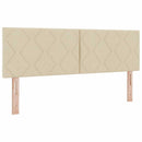 vidaXL Boxrugós ágy fejtámlával Krém 160 x 200 cm szövet