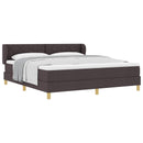 vidaXL Boxrugós ágy fejtámlával Sötét Barna 180 x 200 cm szövet