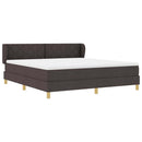 vidaXL Boxrugós ágy fejtámlával Sötét Barna 180 x 200 cm szövet