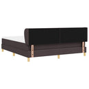 vidaXL Boxrugós ágy fejtámlával Sötét Barna 180 x 200 cm szövet