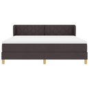 vidaXL Boxrugós ágy fejtámlával Sötét Barna 180 x 200 cm szövet