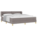 vidaXL Boxrugós ágy fejtámlával Tópszínű 180 x 200 cm szövet