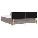 vidaXL Boxrugós ágy fejtámlával Tópszínű 180 x 200 cm szövet
