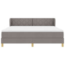 vidaXL Boxrugós ágy fejtámlával Tópszínű 180 x 200 cm szövet