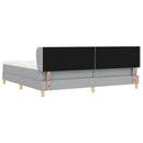 vidaXL Boxrugós ágy fejtámlával Világosszürke 200 x 200 cm szövet