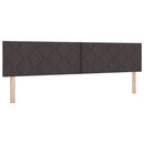 vidaXL Boxrugós ágy fejtámlával Sötét Barna 200 x 200 cm szövet