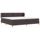 vidaXL Boxrugós ágy fejtámlával Sötét Barna 200 x 200 cm szövet