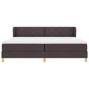 vidaXL Rugós Ágy Matraccal Krém 90x200 cm Szövet matracmal sötétbarna