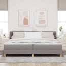 vidaXL Rugós Ágy Matraccal Krém 90x200 cm Szövet Tópszínű 200 x 200 cm