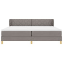 vidaXL Rugós Ágy Matraccal Krém 90x200 cm Szövet Tópszínű 200 x 200 cm