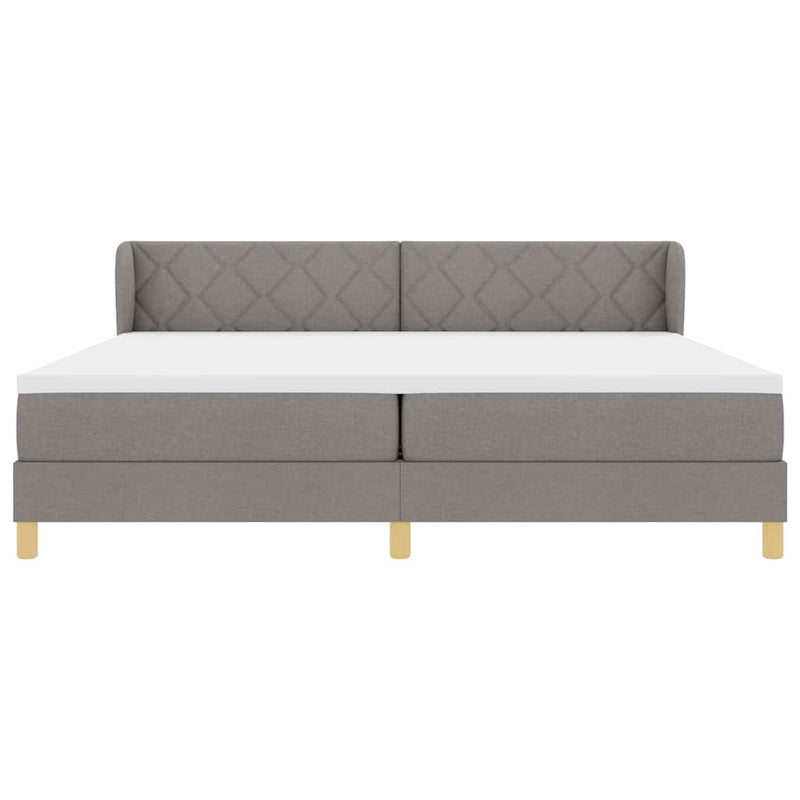 vidaXL Rugós Ágy Matraccal Krém 90x200 cm Szövet Tópszínű 200 x 200 cm