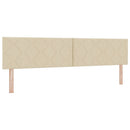 vidaXL Boxrugós ágy fejtámlával Krém 200 x 200 cm szövet
