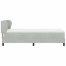 vidaXL Boxrugós ágy fejtámlával Világosszürke 80 x 200 cm Bársony