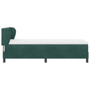 vidaXL Boxrugós ágy fejtámlával Sötétzöld 80 x 200 cm Bársony