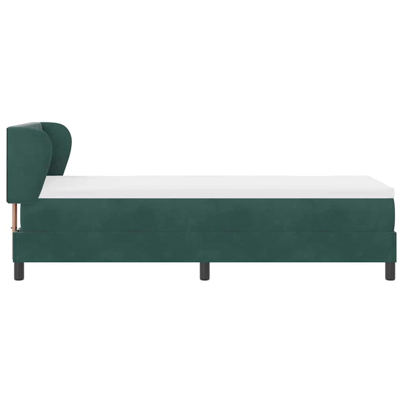 vidaXL Box Spring Ágy Matraccal Sötétszürke 80x200 cm Bársonyos