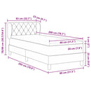 vidaXL Boxrugós ágy fejtámlával Sötétkék 80 x 200 cm Bársony