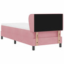 vidaXL Boxrugós ágy fejtámlával Rózsaszín 80 x 200 cm Bársony