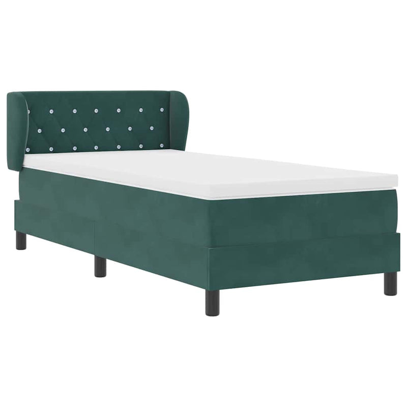 vidaXL Box Spring Ágy Matraccal Sötétszürke 80x200 cm Bársonyos
