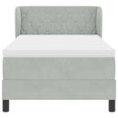 vidaXL Box Spring Ágy Matraccal Sötétszürke 80x200 cm Bársonyos