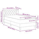 vidaXL Box Spring Ágy Matraccal Sötétszürke 80x200 cm Bársonyos