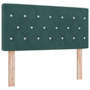 vidaXL Boxrugós ágy fejtámlával Sötétzöld 90 x 200 cm Bársony
