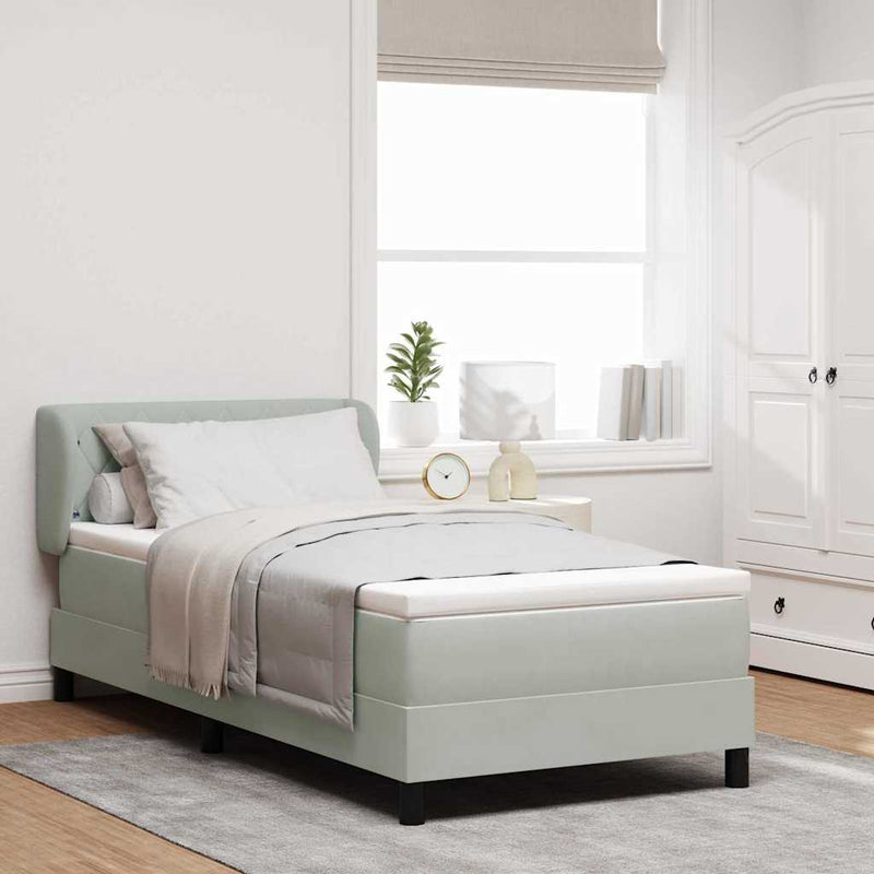 vidaXL Box Spring Ágy Matraccal Sötétszürke 80x200 cm Bársonyos