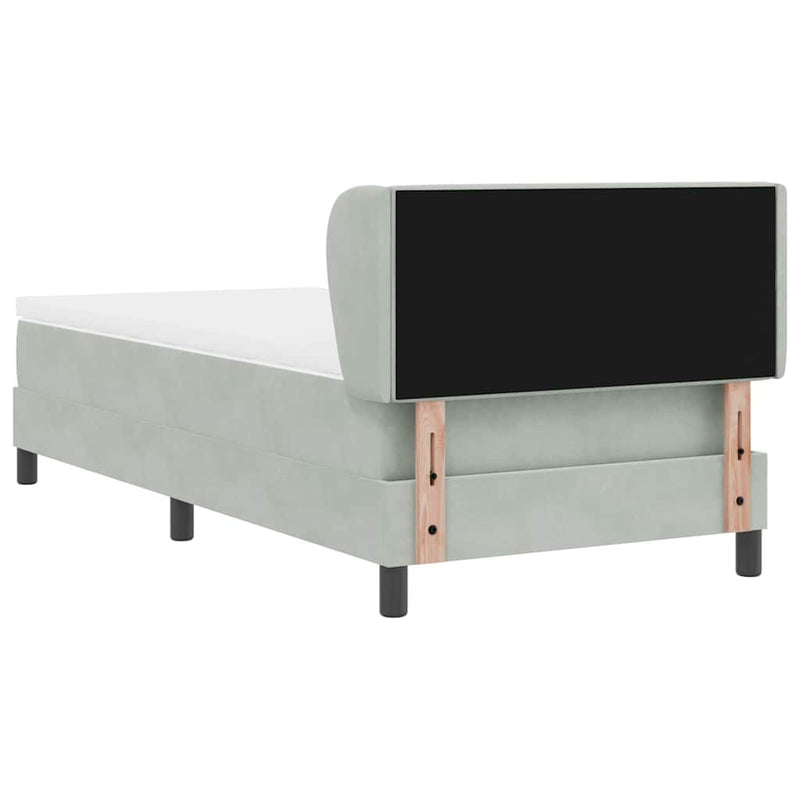 vidaXL Box Spring Ágy Matraccal Sötétszürke 80x200 cm Bársonyos