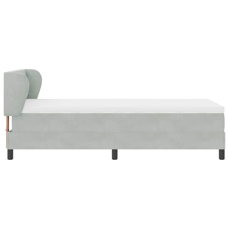vidaXL Box Spring Ágy Matraccal Sötétszürke 80x200 cm Bársonyos