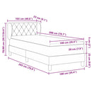 vidaXL Boxrugós ágy fejtámlával Sötétzöld 100 x 200 cm Bársony
