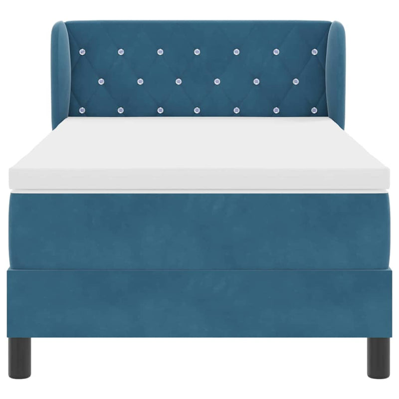 vidaXL Box Spring Ágy Matraccal Sötétszürke 80x200 cm Bársonyos