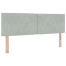 vidaXL Boxrugós ágy fejtámlával Világosszürke 140 x 190 cm Bársony