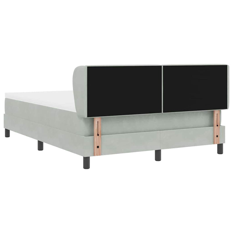 vidaXL Box Spring Ágy Matraccal Sötétszürke 80x200 cm Bársonyos
