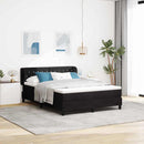 vidaXL Boxrugós ágy fejtámlával Fekete 140 x 190 cm Bársony