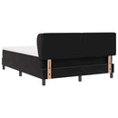 vidaXL Boxrugós ágy fejtámlával Fekete 140 x 190 cm Bársony