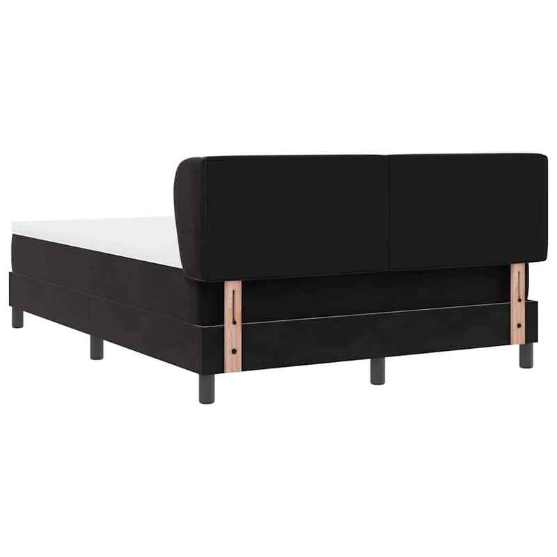 vidaXL Box Spring Ágy Matraccal Sötétszürke 80x200 cm Bársonyos Fekete