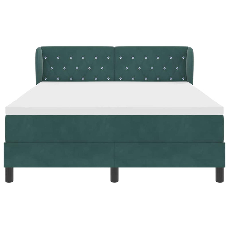 vidaXL Box Spring Ágy Matraccal Sötétszürke 80x200 cm Bársonyos