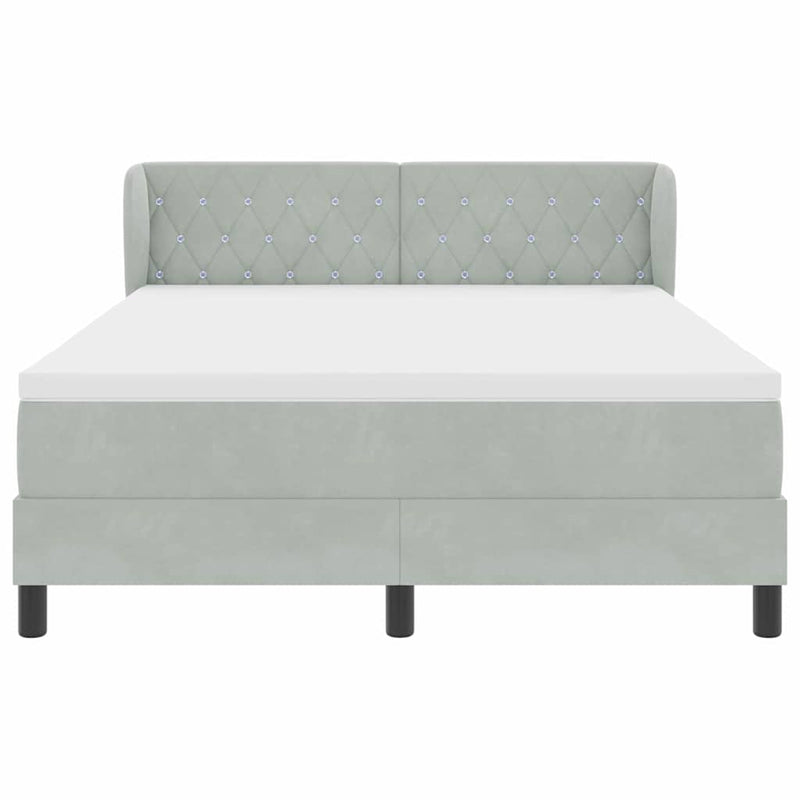 vidaXL Box Spring Ágy Matraccal Sötétszürke 80x200 cm Bársonyos