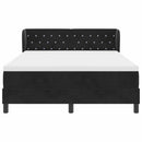 vidaXL Box Spring Ágy Matraccal Sötétszürke 80x200 cm Bársonyos Fekete