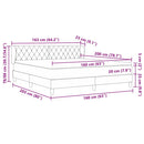 vidaXL Boxrugós ágy fejtámlával Sötétzöld 160 x 200 cm Bársony