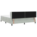 vidaXL Boxrugós ágy fejtámlával Világosszürke 180 x 200 cm Bársony