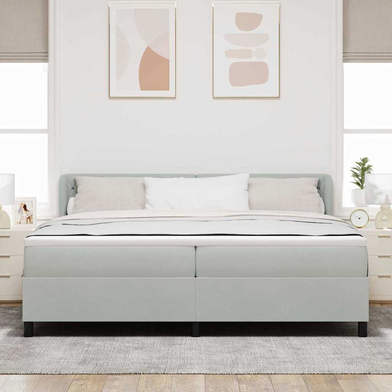 vidaXL Box Spring Ágy Matraccal Sötétszürke 80x200 cm Bársonyos