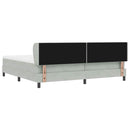 vidaXL Boxrugós ágy matracmal Világosszürke 200 x 200 cm Bársony